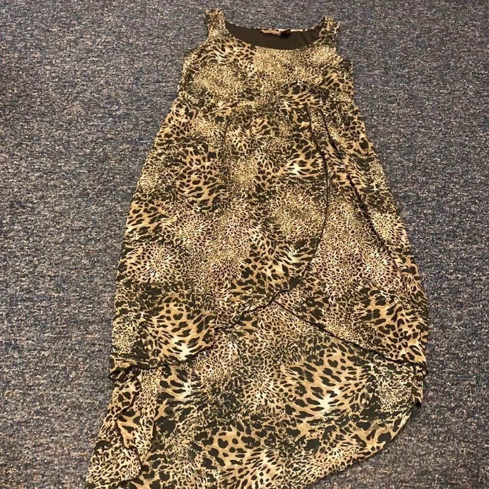 Speed Control Leopard Print High Low Dress sz. M